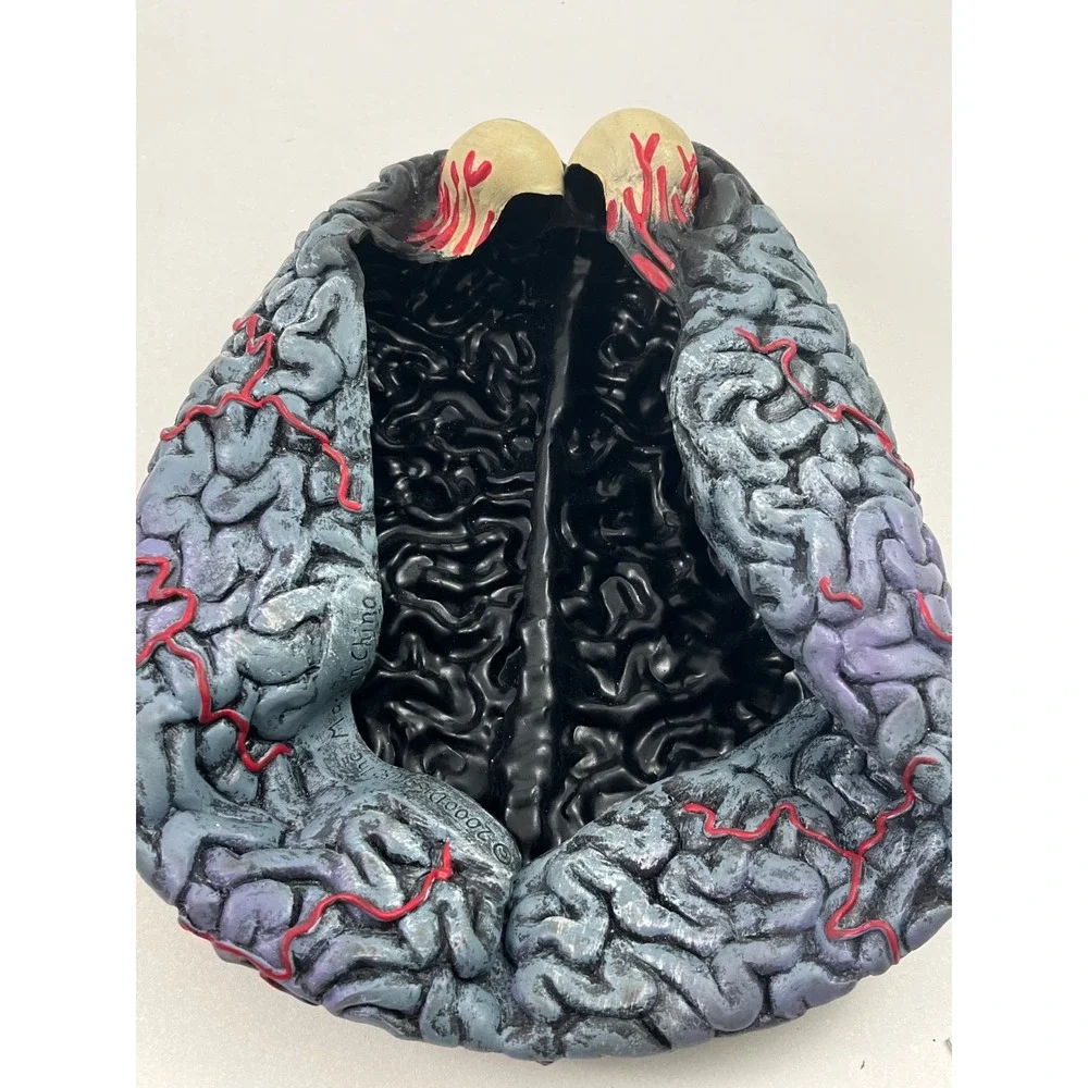 Vintage 2000 Disguise Inc. Brain Eyes Halloween Hat Cap Costume Rubber Mask